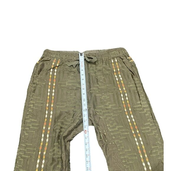Johnny Was Calme Biya JWLA Workshop Embroidered Provenza Drawstring Pants M - Picture 6 of 8